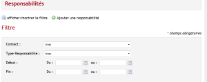 Filtre des responsabilités