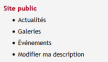 Gestion du site public